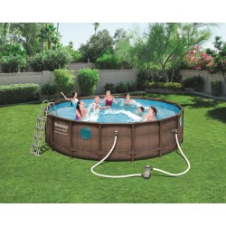 Сглобяем басейн Power Steel Vista 488x122см имитация ратан Bestway 56725 Сглобяем басейн Power Steel Vista 488x122см имитация ратан Bestway 56725