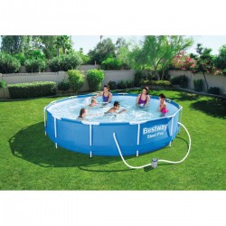 Сглобяем басейн Steel Pro 366x76см с помпа Bestway 56681 Сглобяем басейн Steel Pro 366x76см с помпа Bestway 56681