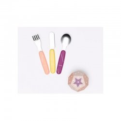 Комплект прибори за хранене - pink
