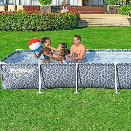 Басейн с метална конструкция, сглобяем, 366x201x66 см, Bestway 561FV Steel Pro, с филтърна помпа 5610