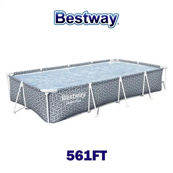 Басейн с метална конструкция, правоъгълен, 366x201x66см, Bestway 561FT Steel Pro 5611
