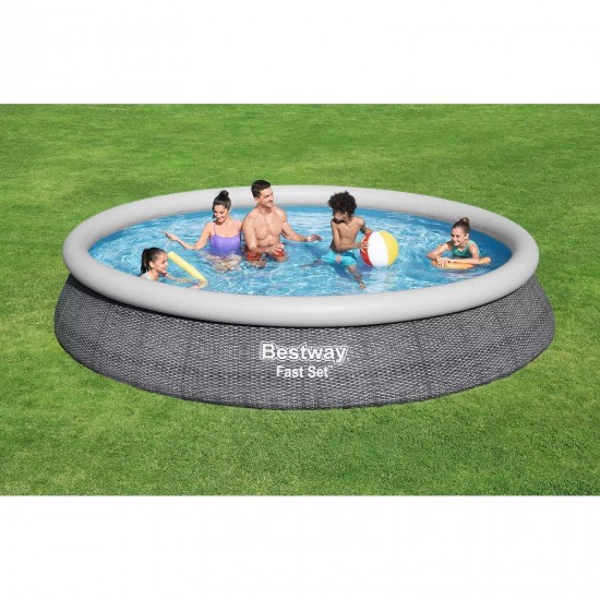 Басейн с надуваем ринг, семеен, 457x84 см, Fast Set, с филтърна помпа Bestway 57313 Басейн с надуваем ринг, семеен, 457x84 см, Fast Set, с филтърна помпа Bestway 57313