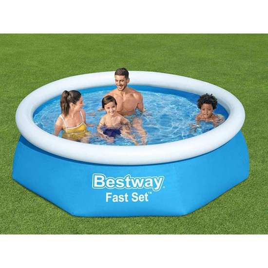 Басейн надуваем ринг, семеен, 244x61см, Fast Set, с филтърна помпа Bestway 57450 Басейн надуваем ринг, семеен, 244x61см, Fast Set, с филтърна помпа Bestway 57450
