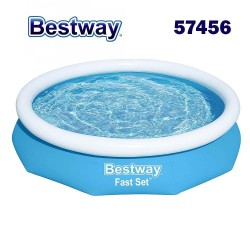 Басейн с надуваем ринг, 305x66см, Fast Set, 3200 л. Bestway 57456 Басейн с надуваем ринг, 305x66см, Fast Set, 3200 л. Bestway 57456