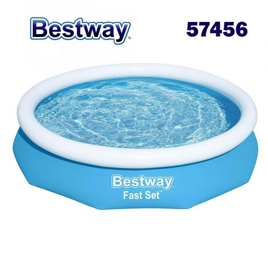 Басейн с надуваем ринг, 305x66см, Fast Set, 3200 л. Bestway 57456 Басейн с надуваем ринг, 305x66см, Fast Set, 3200 л. Bestway 57456