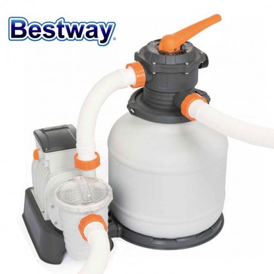 Филтърна пясъчна помпа за басейни, Flowclear, 7571 л/ч, 280 W, Bestway 58499 Филтърна пясъчна помпа за басейни, Flowclear, 7571 л/ч, 280 W, Bestway 58499