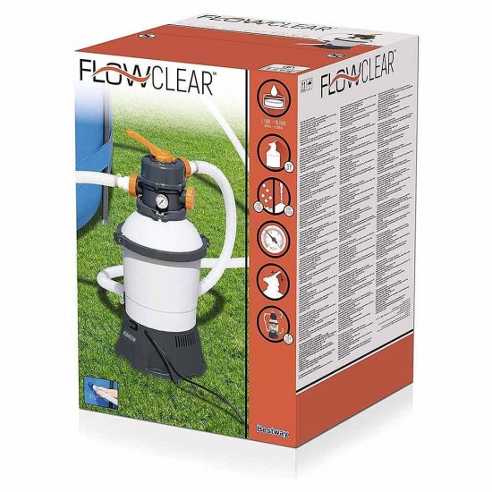 Филтърна пясъчна помпа за басейн, Flowclear, 2006 л/ч., 85W, Bestway 58515 Филтърна пясъчна помпа за басейн, Flowclear, 2006 л/ч., 85W, Bestway 58515