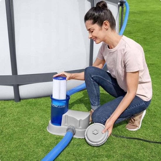 Филтърна помпа за басейни, прозрачна, Flowclear, 5678 л/час, 86W, Bestway 58675 Филтърна помпа за басейни, прозрачна, Flowclear, 5678 л/час, 86W, Bestway 58675