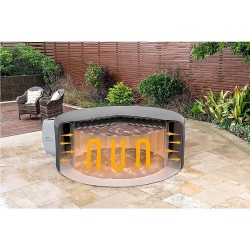 Покривало за джакузи термо кръгло, 180x66 см, Lay-Z-Spa Xtras EnergySens Bestway 60317