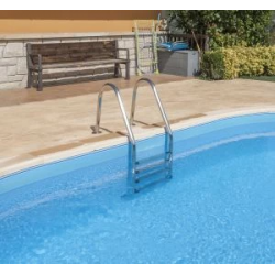 Стълба за вкопан басейн ИНОКС 4 стъпала GRE, 40272 