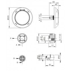 PLREB LED Осветление за вкопан и дървен басейн - бяло, PLREB
