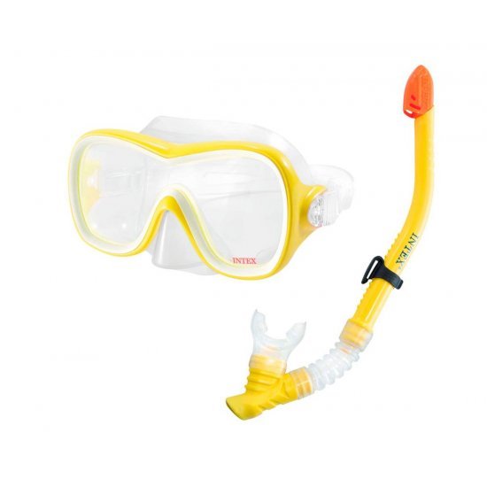 Комплект маска и шнорхел 55647 INTEX Wave Rider Комплект маска и шнорхел 55647 INTEX Wave Rider