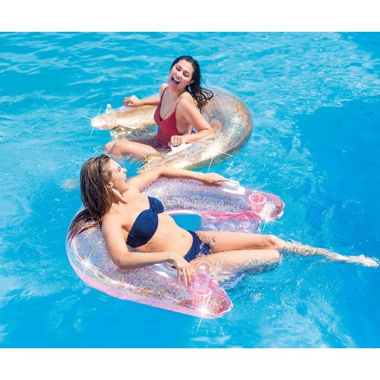 Надуваемо кресло с брокат INTEX, 2 цвята Надуваемо кресло с брокат INTEX, 2 цвята