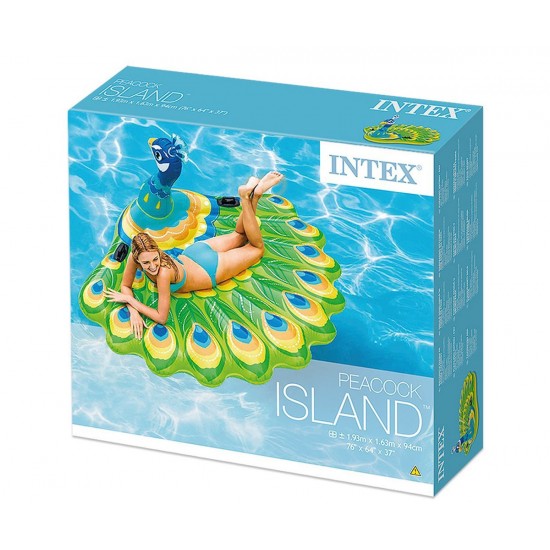 Надуваем остров Паун INTEX