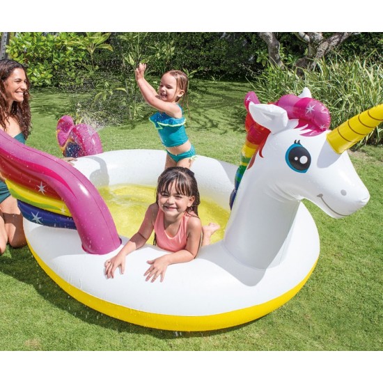 Детски надуваем басейн с пръскалка Еднорог INTEX Unicorn Spray Детски надуваем басейн с пръскалка Еднорог INTEX Unicorn Spray