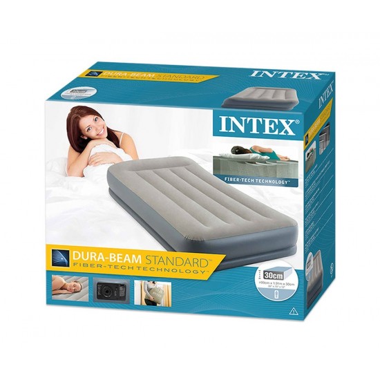 Надуваем матрак с вградена помпа INTEX Pillow Rest Twin