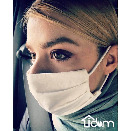 Предпазна маска за лице от плат ранфорс 100 % памук