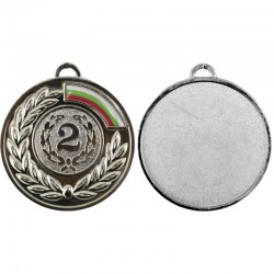 Медал MAXIMA, 6.5 см, За второ място, С трикольорна лента 00015402