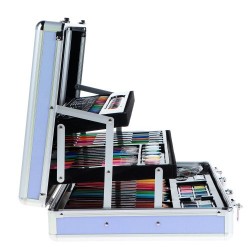 Рисувателен комплект в куфар, 158 части, Син 15041402