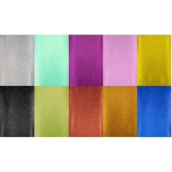 Самозалепващи листа от EVA с брокат MAXIMA, A4, 1.9 мм, 230 г / кв.м, Комплект 10 броя, 10 цвята 170216