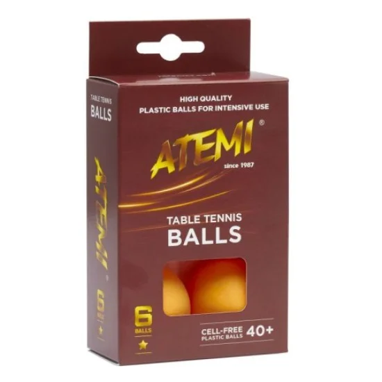 Топче за тенис на маса ATEMI 40+ ITTF *, Жълто 200300