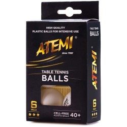 Топче за тенис на маса ATEMI 40+ ITTF ***, Бяло 200306