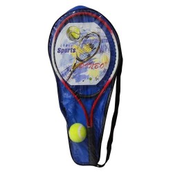 Ракета за тенис на корт MAXIMA, Детска, 53 см, 21 инча, Комплект с калъф и топка, Червена 20032302