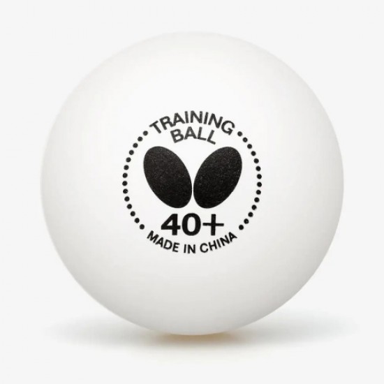 Топче за тенис на маса BUTTERFLY Training ball 40+, Бяло 200375