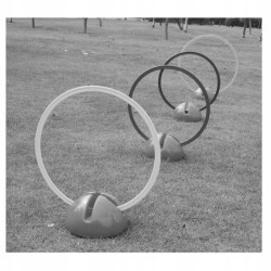 Основа, полусфера за маркиране MAXIMA, За колче, ринг или обръч, Ф20х10 см, Червена 20086403