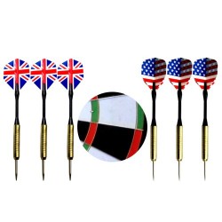 Дартс 15.75 инча (40 см) с метална мрежа и 6 стрели двустранен