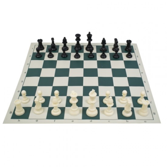 Шах с платно от PU кожа MAXIMA, 50х50 см, Фигури 4.5 – 9.5 см. 270783