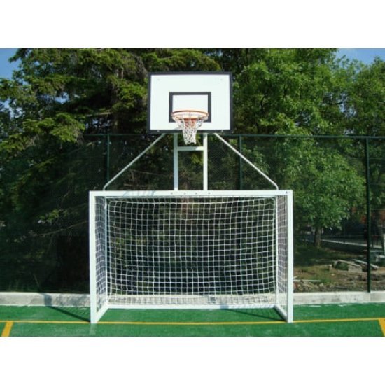 Мултифункционална врата за мини-футбол с баскетболна надстройка