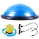 Полутопка за баланс BOSU BALL, 58.5 см, С твърда основа и ластици, Син 31067003