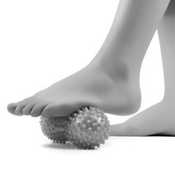 Топка масажна двойна MAXIMA, С форма на фъстък, 13х7 см, Плътна, Розова 31068203