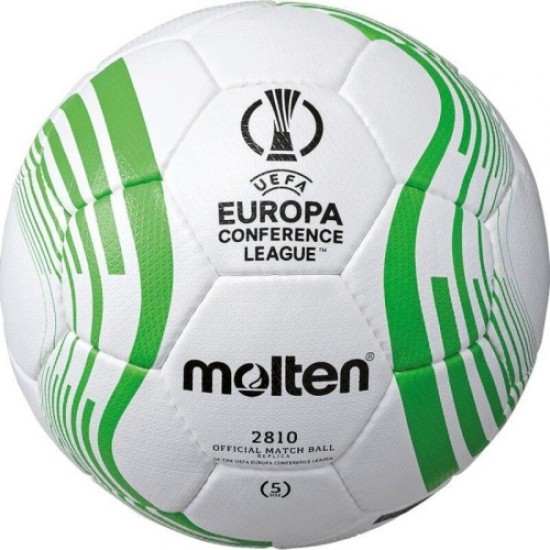 Футболна топка MOLTEN F5C2810 UEFA Europa Conference League Replica, ръчно шита, размер 5, 360060