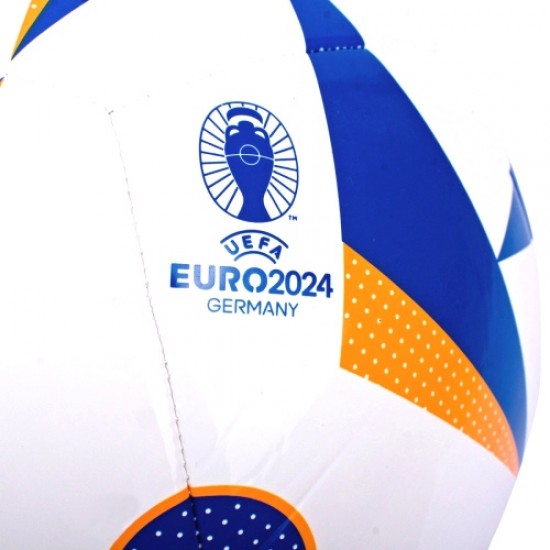 Футболна топка ADIDAS EURO 2024 Fussballliebe Replica, Бяло-синя, Размер 5, 36015203