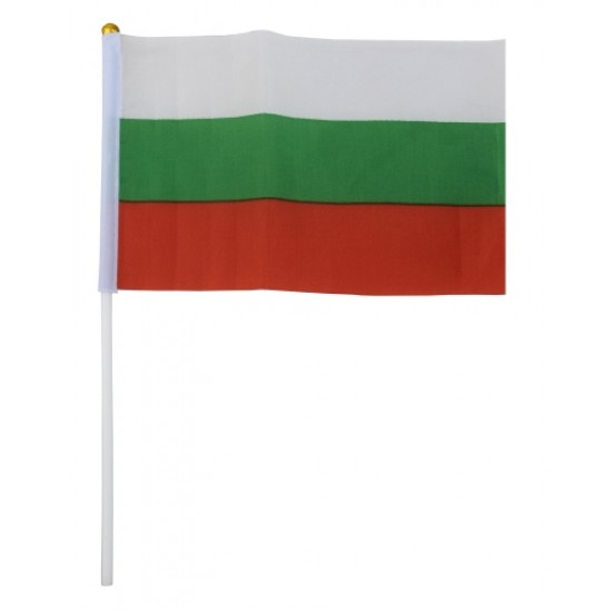 Знаме на България 20х15 см с дръжка 400901