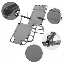 Сгъваем стол, шезлонг, легло 3 в 1 MAXIMA, 178 см, Светлосин 60021405 Сгъваем стол, шезлонг, легло 3 в 1 MAXIMA, 178 см, Светлосин 60021405
