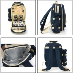 Комплект прибори за пикник в раница, Синя - 60023102 Комплект прибори за пикник в раница, Синя - 60023102