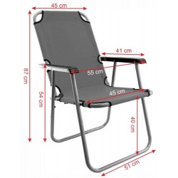 Сгъваем стол MAXIMA, Изработен от стомана и плат Oxford, Син 60023202 Сгъваем стол MAXIMA, Изработен от стомана и плат Oxford, Син 60023202