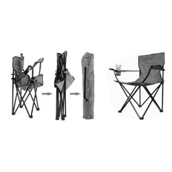 Стол сгъваем MAXIMA, С облегалка и поставка за чаша 60023601 Стол сгъваем MAXIMA, С облегалка и поставка за чаша 60023601