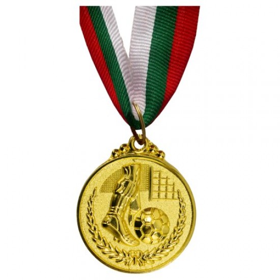 Медал за футбол MAXIMA, 5 см, С трикольорна лента, За първо място OOO15001