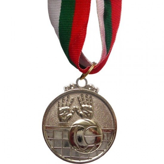 Медал за волейбол MAXIMA, 5 см, С трикольорна лента, За второ място OOO15102
