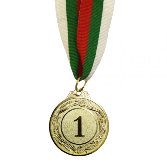 Медал MAXIMA, 5 см, За първо място, С трикольорна лента OOO17001N