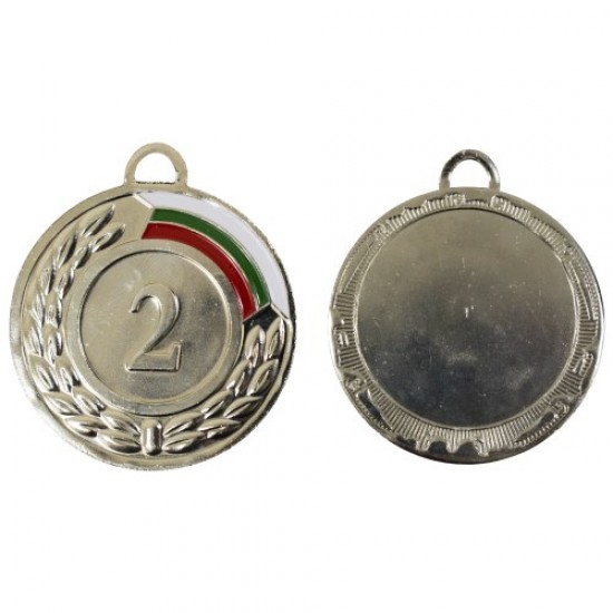 Медал MAXIMA, 5 см, С трикольорна лента, За второ място OOO17102