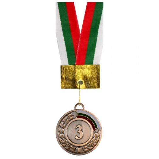 Медал MAXIMA, 5 см, С трикольорна лента, За трето място OOO17103