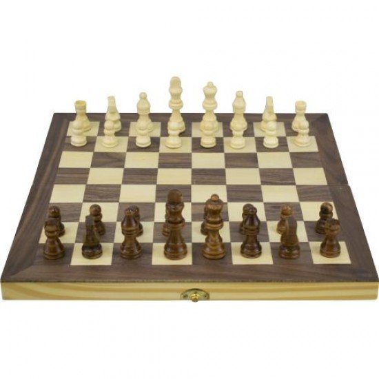 Дървен шах и табла MAXIMA 29 см, Фигури 3,1 - 7 см