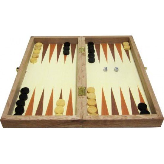 Дървен шах и табла MAXIMA 35 см, Фигури 3,1 - 7 см
