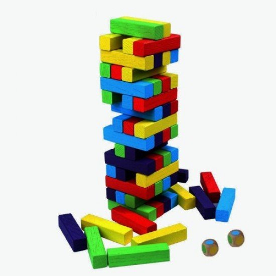 Дженгадайска кула 48 елемента - вариант с цветни блокчета