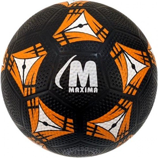 Футболна гумена топка MAXIMA, Размер 5 - черна